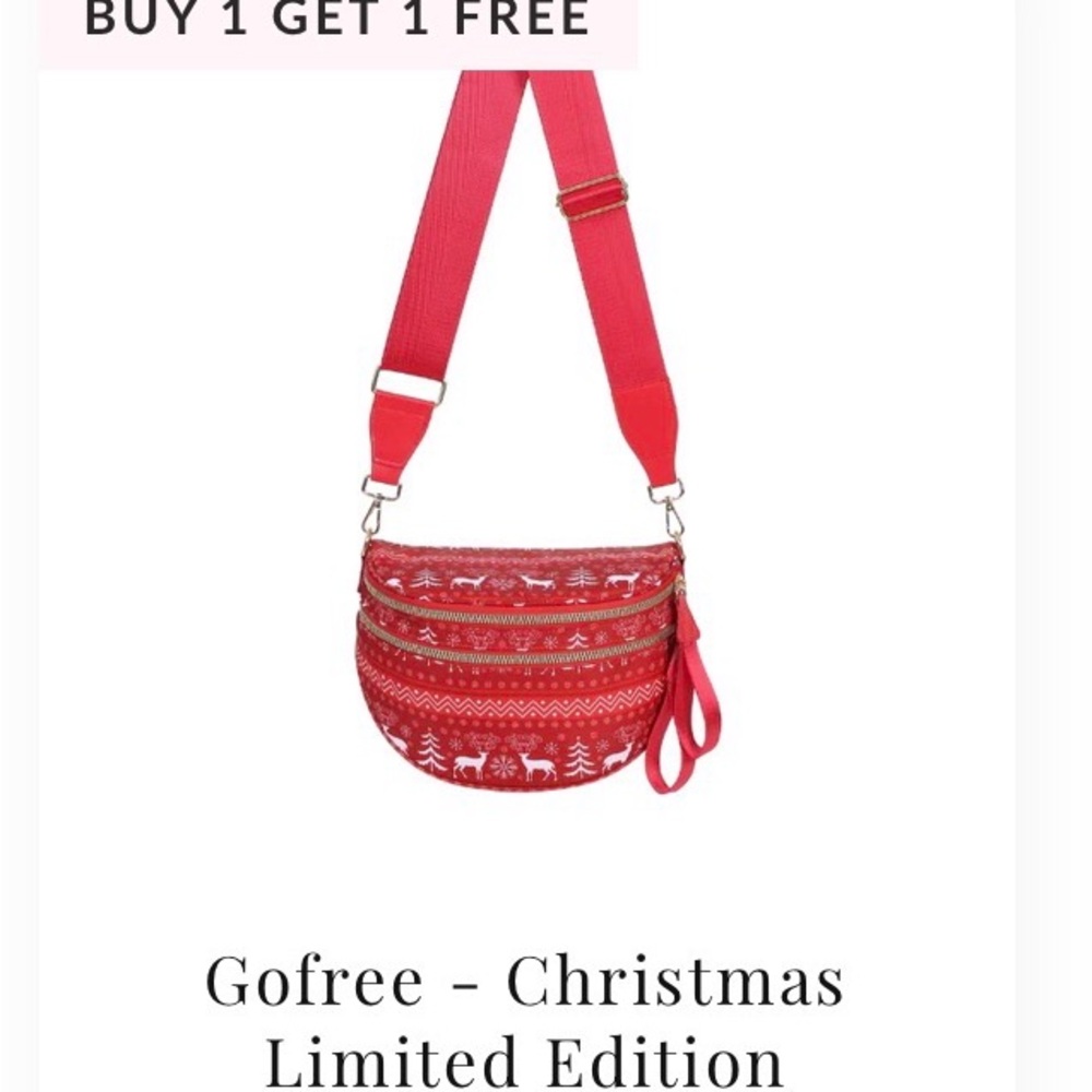 Emmafy Red Christmas Limited Edition Crossbody Bag (3 total) - Picture 3 of 7